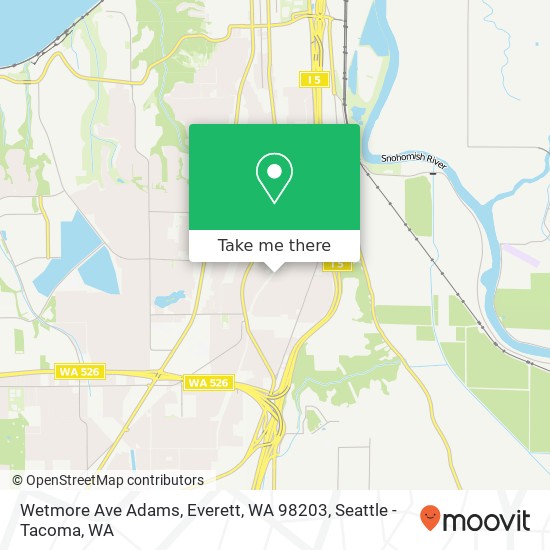 Wetmore Ave Adams, Everett, WA 98203 map