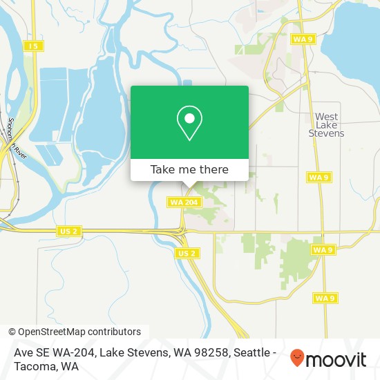 Ave SE WA-204, Lake Stevens, WA 98258 map