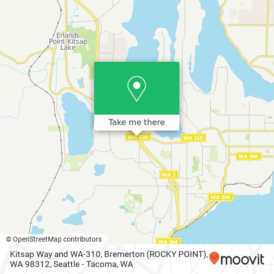 Mapa de Kitsap Way and WA-310, Bremerton (ROCKY POINT), WA 98312