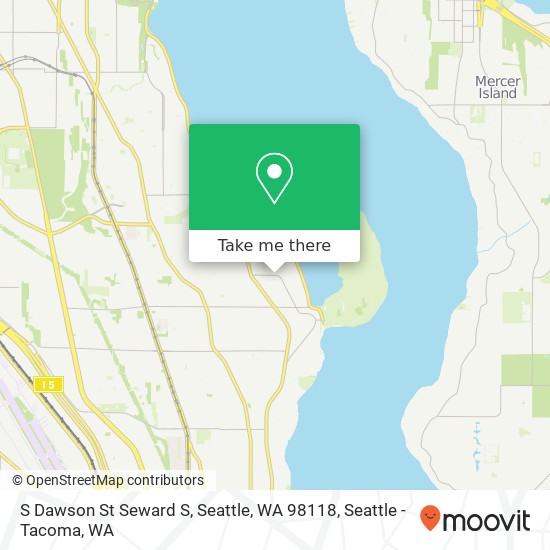 Mapa de S Dawson St Seward S, Seattle, WA 98118