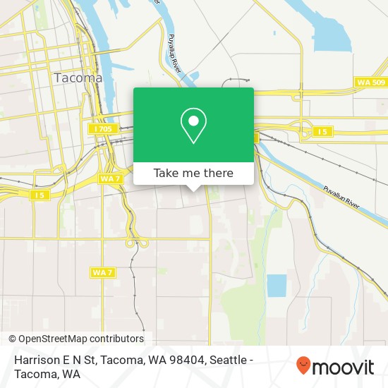 Mapa de Harrison E N St, Tacoma, WA 98404