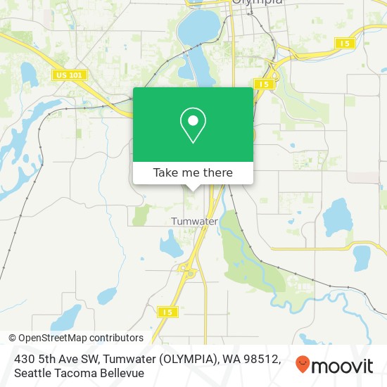 Mapa de 430 5th Ave SW, Tumwater (OLYMPIA), WA 98512