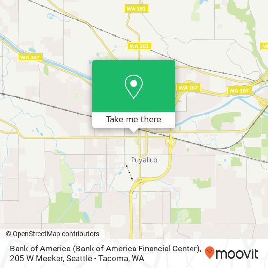 Mapa de Bank of America (Bank of America Financial Center), 205 W Meeker