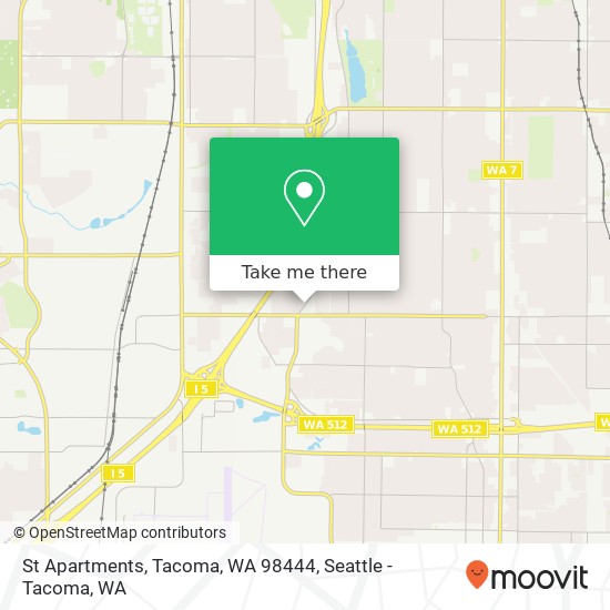 Mapa de St Apartments, Tacoma, WA 98444