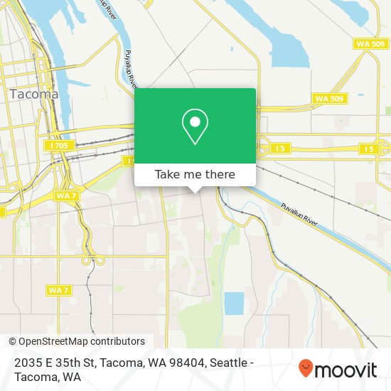 Mapa de 2035 E 35th St, Tacoma, WA 98404