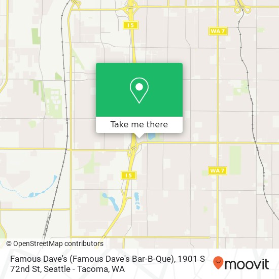Mapa de Famous Dave's (Famous Dave's Bar-B-Que), 1901 S 72nd St