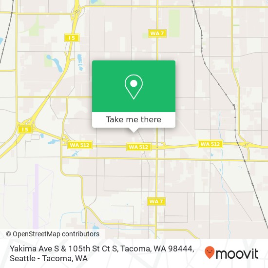 Yakima Ave S & 105th St Ct S, Tacoma, WA 98444 map
