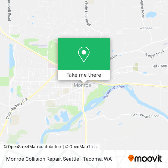 Monroe Collision Repair map
