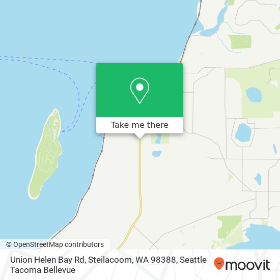 Mapa de Union Helen Bay Rd, Steilacoom, WA 98388