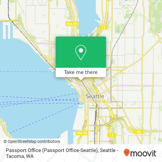 Mapa de Passport Office (Passport Office-Seattle)