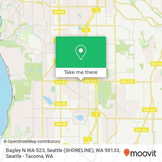 Bagley N WA-523, Seattle (SHORELINE), WA 98133 map