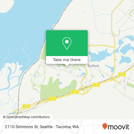 Mapa de 2110 Simmons St, Dupont, WA 98327