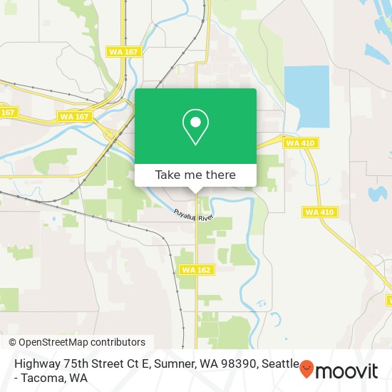 Mapa de Highway  75th Street Ct E, Sumner, WA 98390