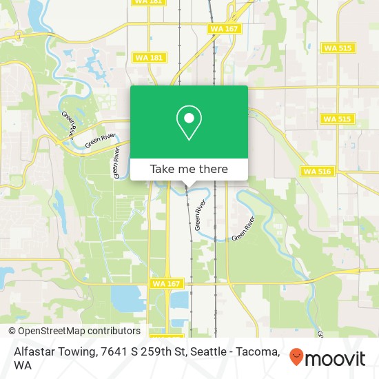 Alfastar Towing, 7641 S 259th St map