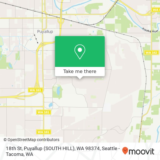 Mapa de 18th St, Puyallup (SOUTH HILL), WA 98374