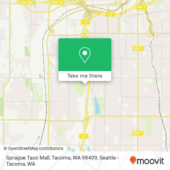Mapa de Sprague Taco Mall, Tacoma, WA 98409