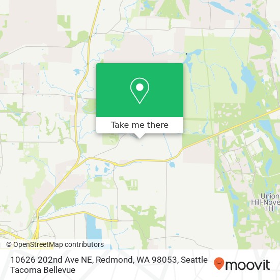 Mapa de 10626 202nd Ave NE, Redmond, WA 98053