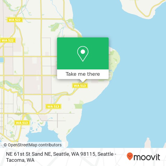 Mapa de NE 61st St Sand NE, Seattle, WA 98115