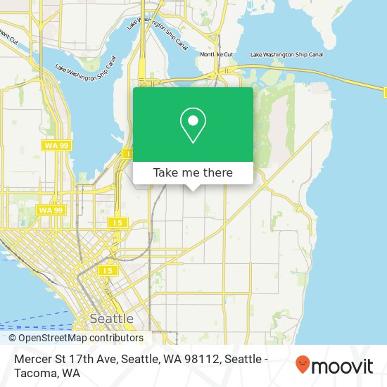 Mapa de Mercer St 17th Ave, Seattle, WA 98112