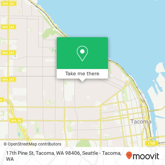 Mapa de 17th Pine St, Tacoma, WA 98406