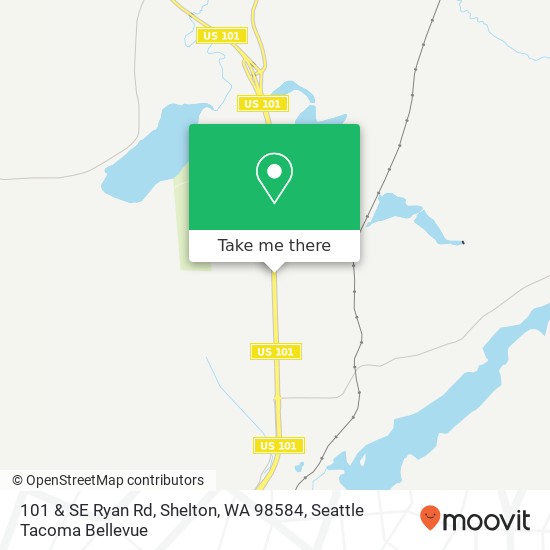 Mapa de 101 & SE Ryan Rd, Shelton, WA 98584