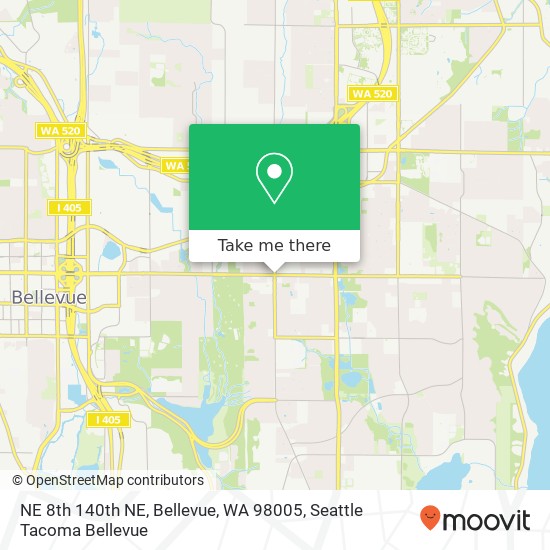 Mapa de NE 8th 140th NE, Bellevue, WA 98005