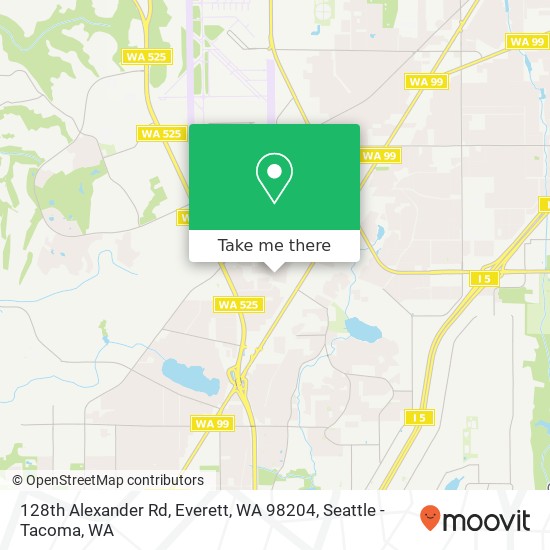 Mapa de 128th Alexander Rd, Everett, WA 98204