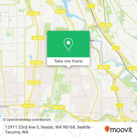 Mapa de 12911 23rd Ave S, Seatac, WA 98168