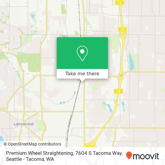 Premium Wheel Straightening, 7604 S Tacoma Way map