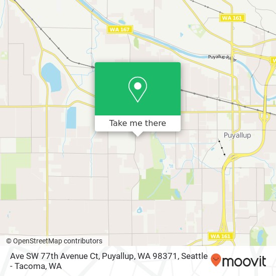 Mapa de Ave SW 77th Avenue Ct, Puyallup, WA 98371