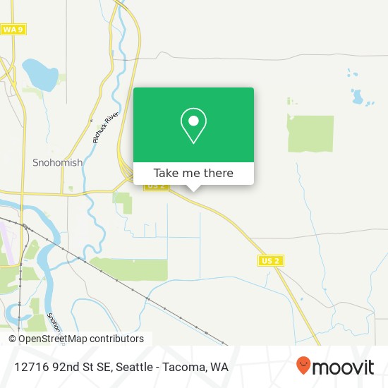 Mapa de 12716 92nd St SE, Snohomish, WA 98290