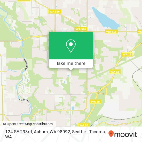 Mapa de 124 SE 293rd, Auburn, WA 98092