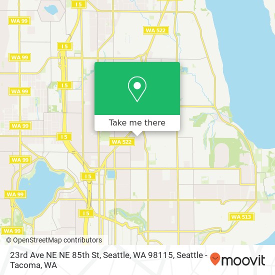 Mapa de 23rd Ave NE NE 85th St, Seattle, WA 98115