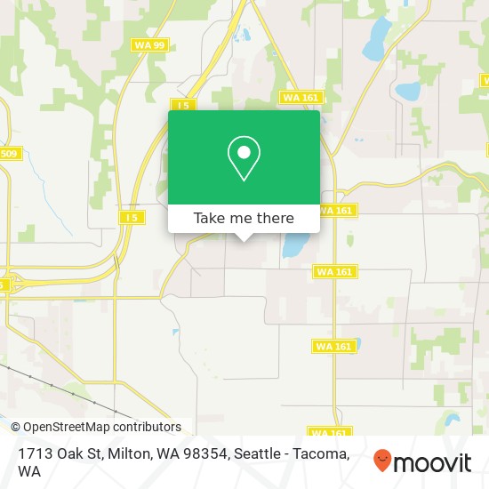 Mapa de 1713 Oak St, Milton, WA 98354