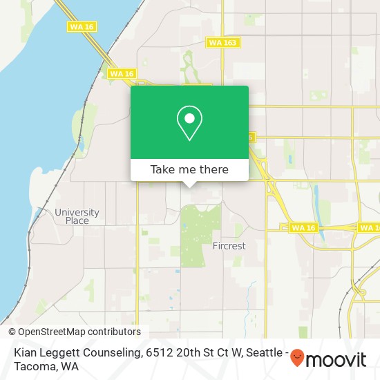 Mapa de Kian Leggett Counseling, 6512 20th St Ct W