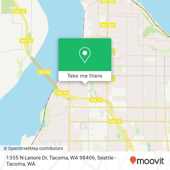 1355 N Lenore Dr, Tacoma, WA 98406 map