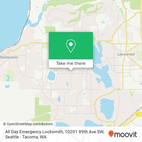 Mapa de All Day Emergency Locksmith, 10201 89th Ave SW