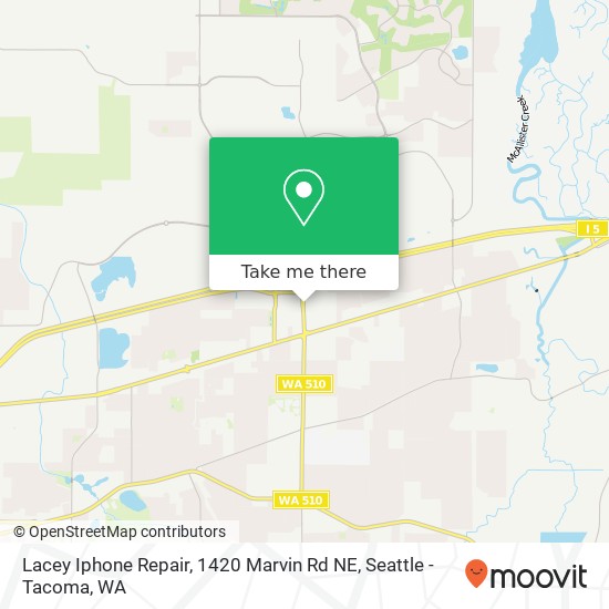 Mapa de Lacey Iphone Repair, 1420 Marvin Rd NE