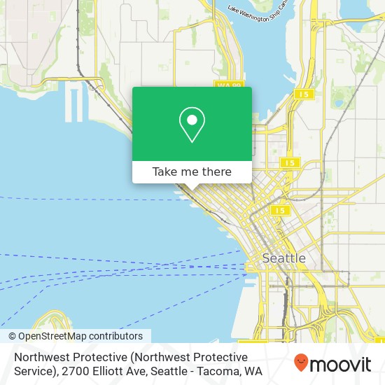 Mapa de Northwest Protective (Northwest Protective Service), 2700 Elliott Ave