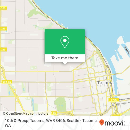 Mapa de 10th & Prosp, Tacoma, WA 98406