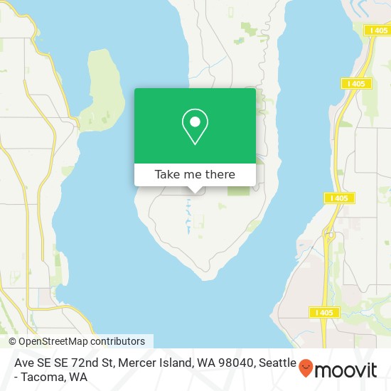 Ave SE SE 72nd St, Mercer Island, WA 98040 map