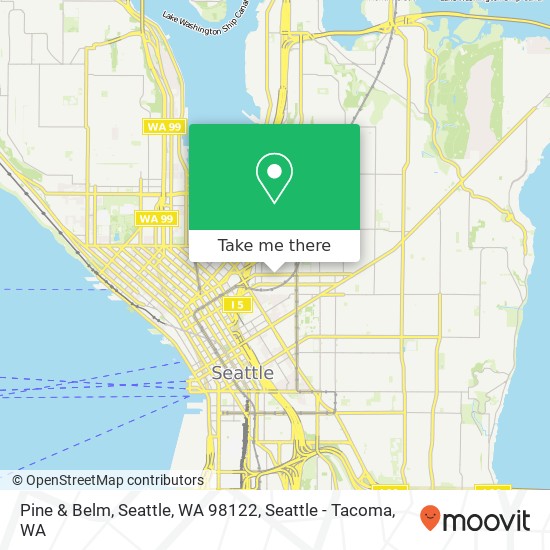 Mapa de Pine & Belm, Seattle, WA 98122