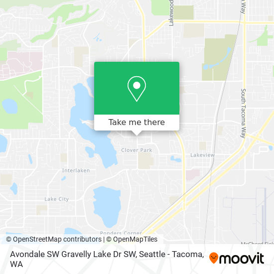 Avondale SW Gravelly Lake Dr SW map