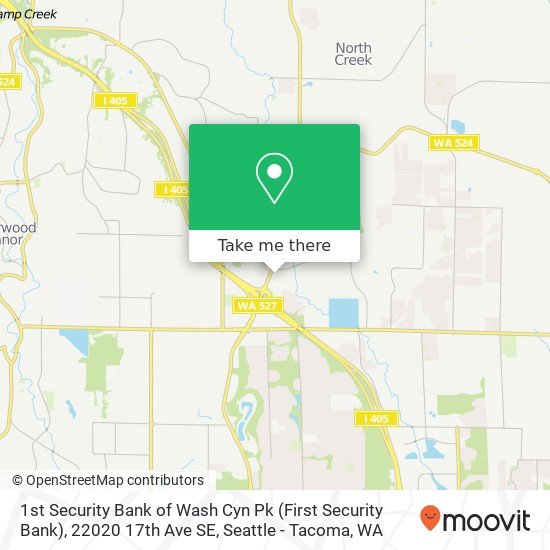 Mapa de 1st Security Bank of Wash Cyn Pk (First Security Bank), 22020 17th Ave SE