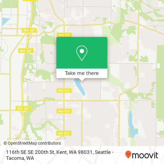 Mapa de 116th SE SE 200th St, Kent, WA 98031