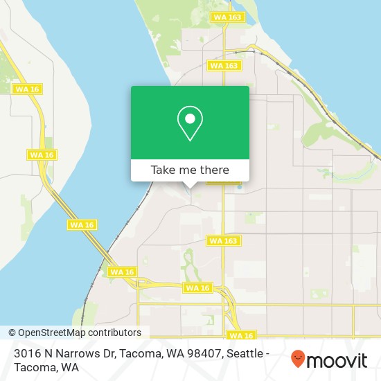 3016 N Narrows Dr, Tacoma, WA 98407 map