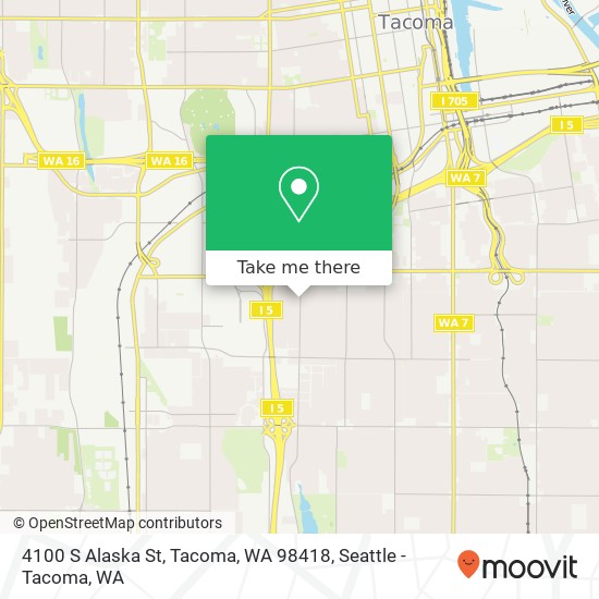 4100 S Alaska St, Tacoma, WA 98418 map