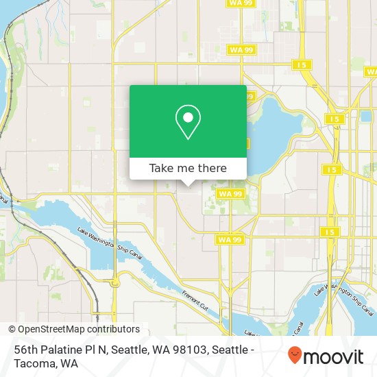 Mapa de 56th Palatine Pl N, Seattle, WA 98103