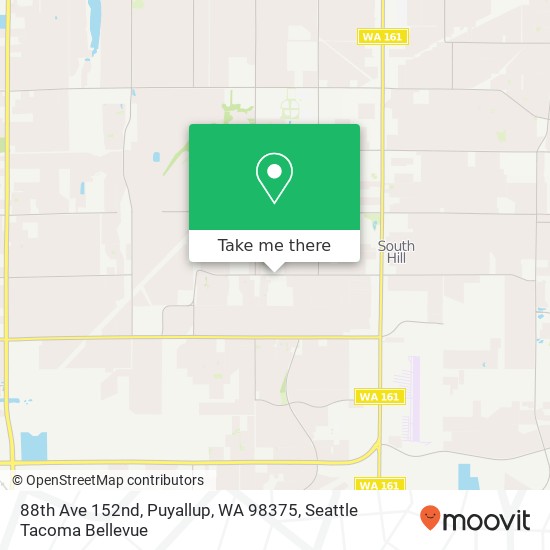 Mapa de 88th Ave 152nd, Puyallup, WA 98375