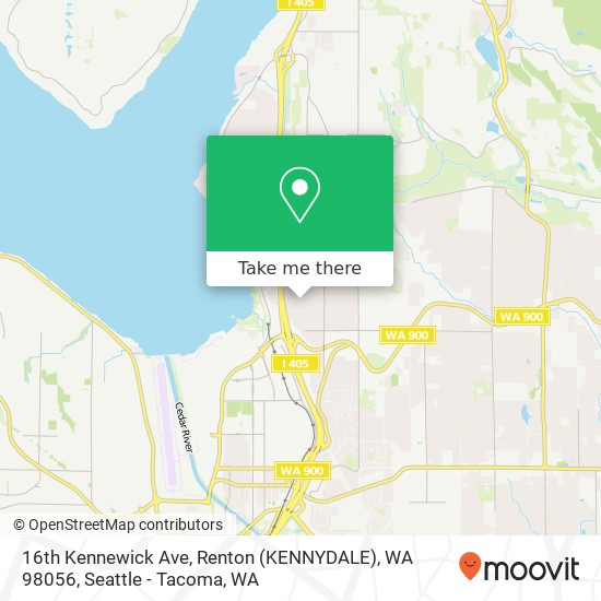 16th Kennewick Ave, Renton (KENNYDALE), WA 98056 map